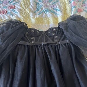 Goth puffed sleeve dress